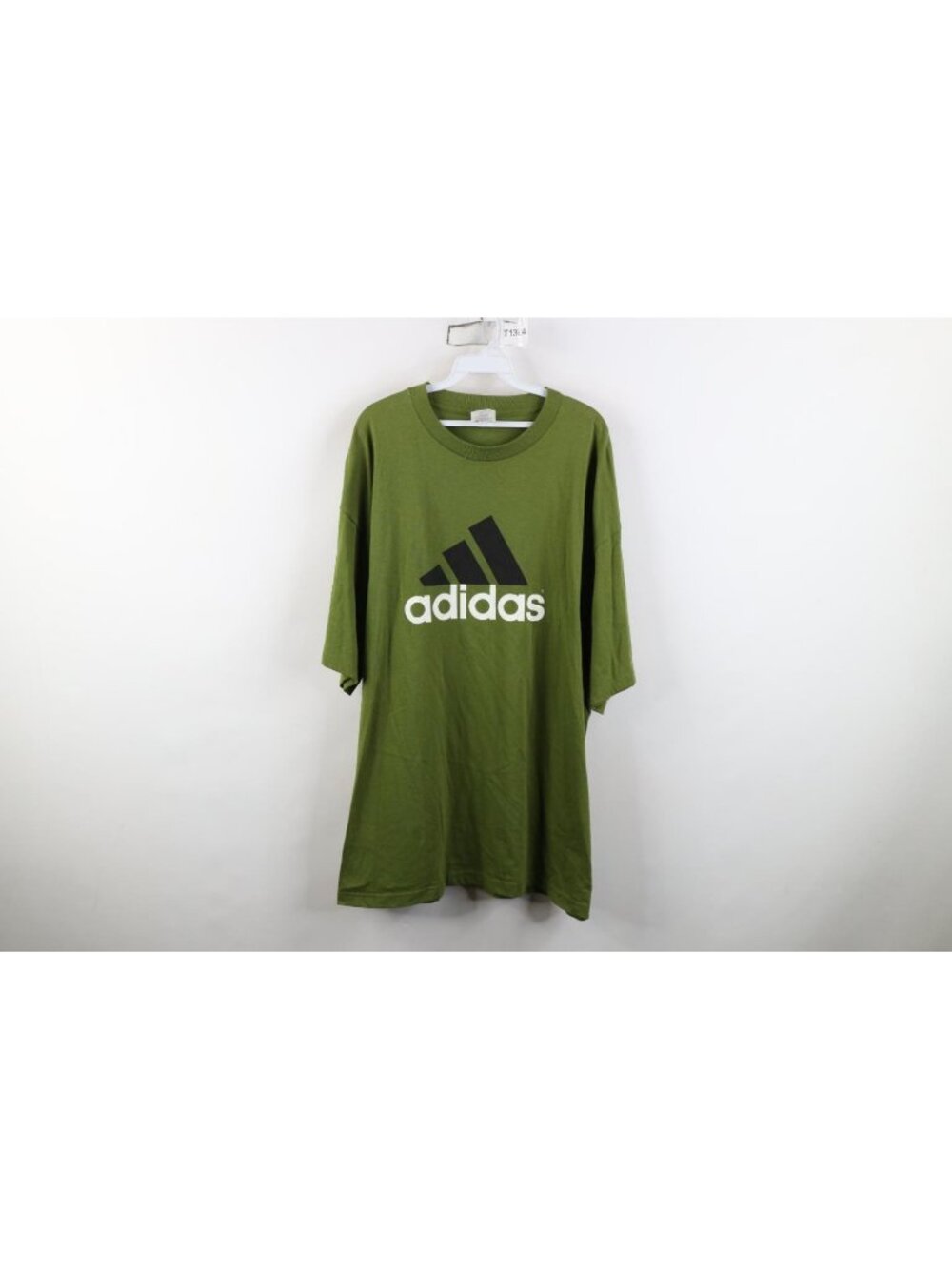 Vintage 90s Adidas T-Shirt Mens Size XL Green Short Sleeve Cotton Faded USA